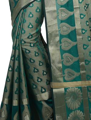 zari motif banarasi saree with blouse - 15738008 - Standard Image - 2