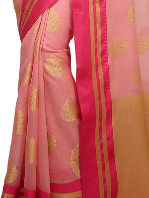 zari motif banarasi saree with blouse - 15738015 - Standard Image - 2