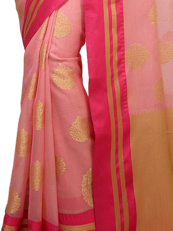 zari motif banarasi saree with blouse - 15738015 - Zoom Image - 2