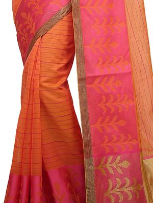 gold zari pallu banarasi saree with blouse - 15738044 - Standard Image - 2