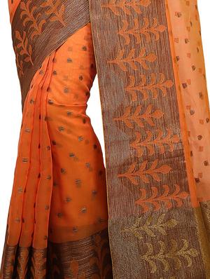 zari motif banarasi saree with blouse - 15738062 - Standard Image - 2
