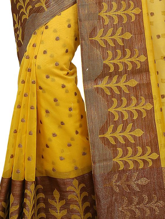 zari motif banarasi saree with blouse - 15738063 - Zoom Image - 2