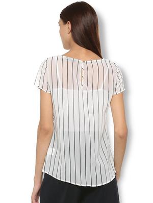 keyhole back striped top - 15738083 - Standard Image - 2
