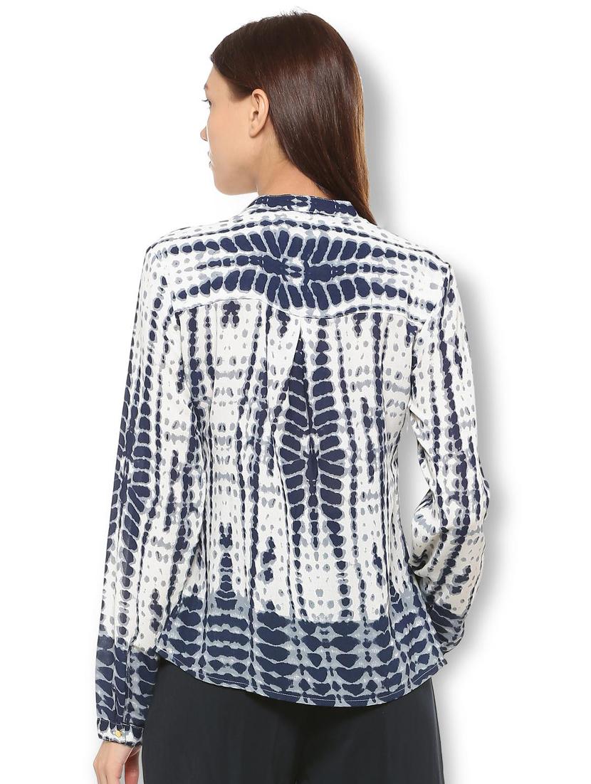 button detail mandarin neck tunic - 15738087 - Zoom Image - 2