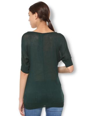 ribbed edge short sleeved top - 15738088 - Standard Image - 2