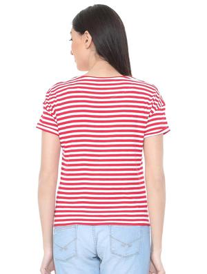 tie-knot hem striped top - 15738150 - Standard Image - 2