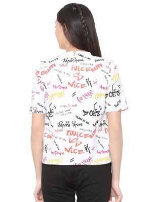 quirky text zipper detail tee - 15738154 - Standard Image - 2
