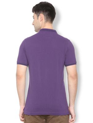 purple cotton polo t-shirt - 15738157 - Standard Image - 2