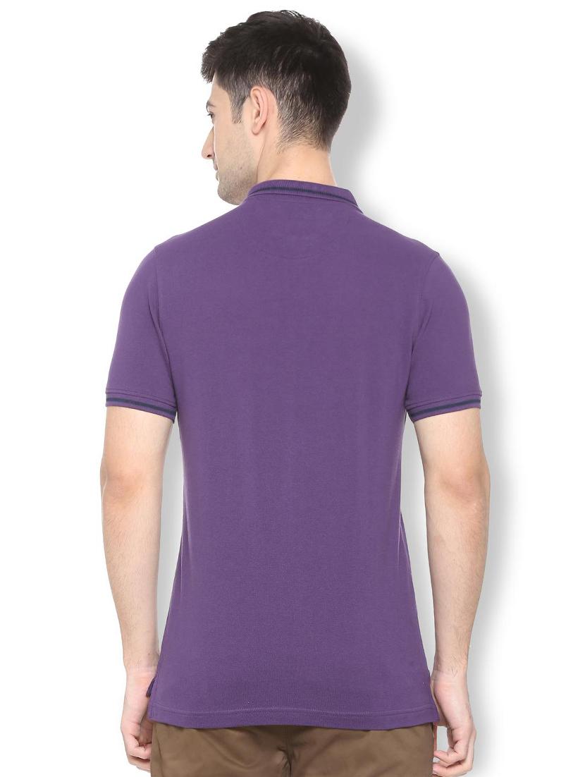 purple cotton polo t-shirt - 15738157 - Zoom Image - 2