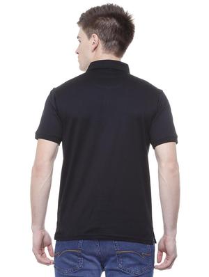 black cotton polo t-shirt - 15738163 - Standard Image - 2