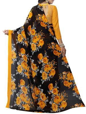 floral printed saree with blouse - 15738169 - Standard Image - 2