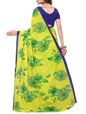 floral printed saree with blouse - 15738170 - Standard Image - 2