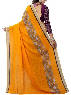 floral half & half saree with blouse - 15738178 - Standard Image - 2
