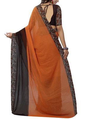 paisley half & half saree with blouse - 15738186 - Standard Image - 2