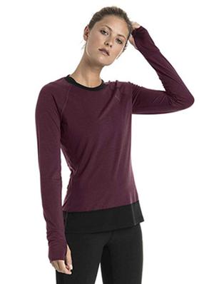 raglan sleeved thumb-hole detail tee - 15738407 - Standard Image - 2