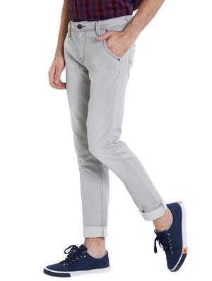 grey cotton plain jeans - 15738435 - Standard Image - 2
