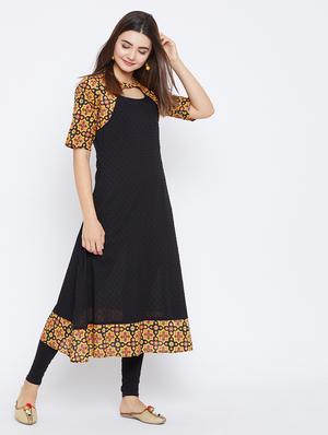 A-line printed kurta - 15738751 - Standard Image - 5