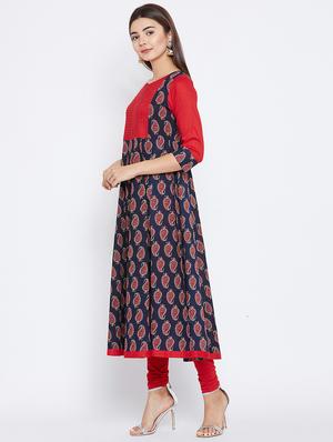 Paisley anarkali kurta - 15738752 - Standard Image - 2