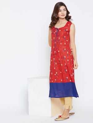 printed straight kurta - 15738772 - Standard Image - 5