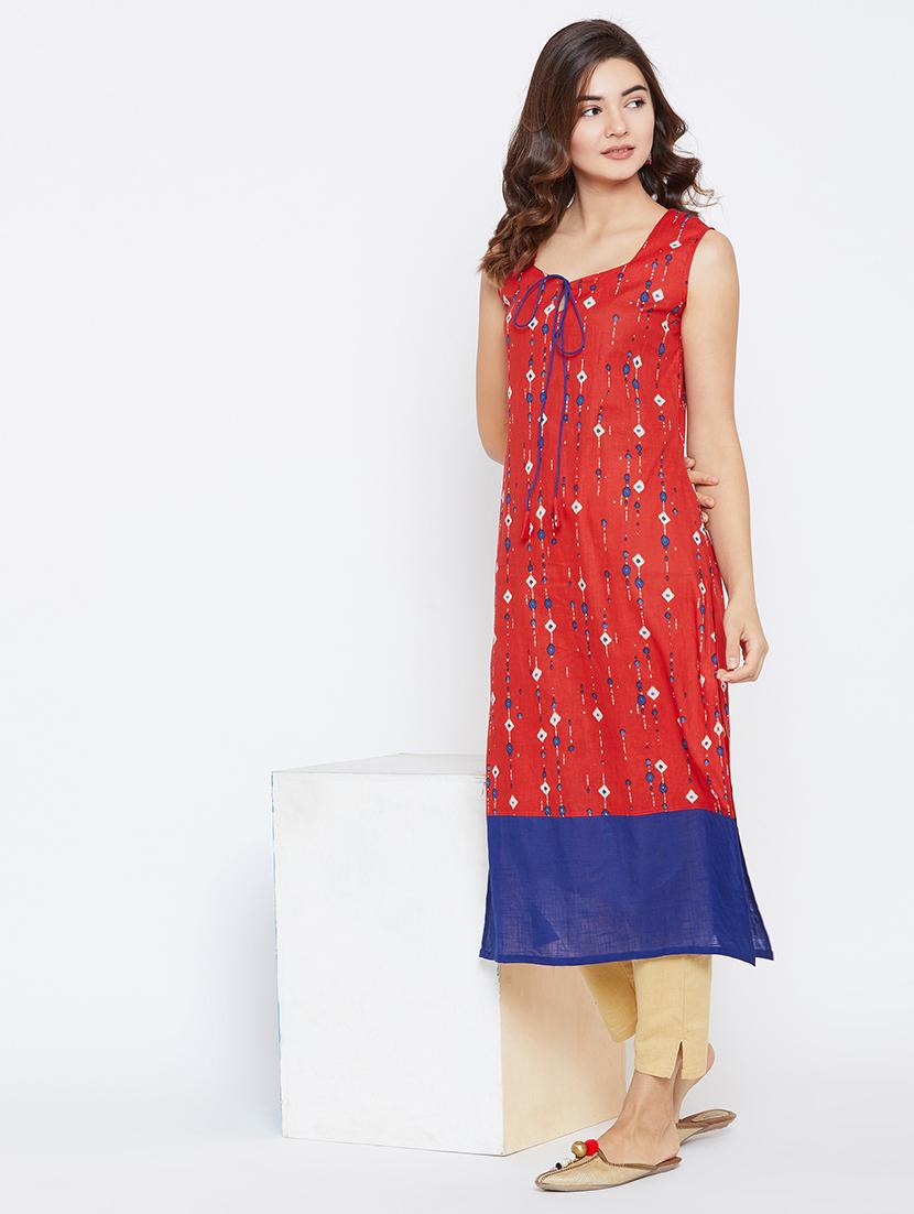 printed straight kurta - 15738772 - Zoom Image - 5