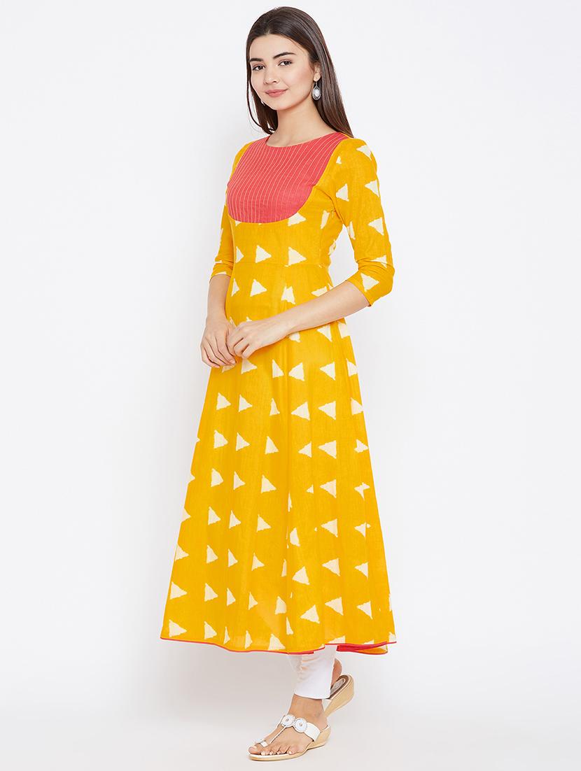 Geometrical flared kurta - 15738775 - Zoom Image - 2