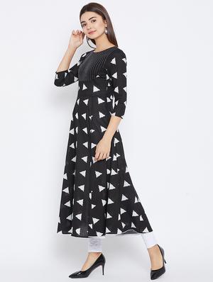 Geometrical flared kurta - 15738777 - Standard Image - 2