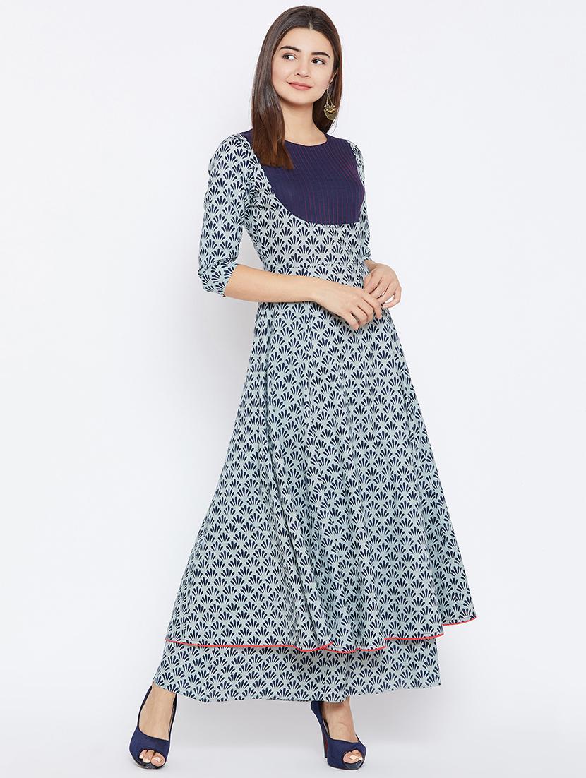 Flared printed kurta - 15738779 - Zoom Image - 5
