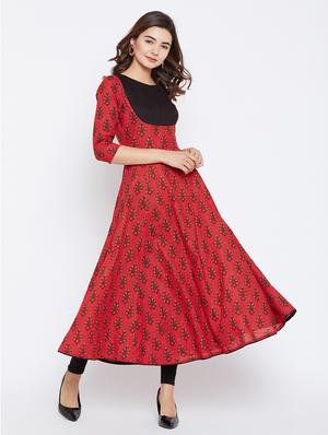 Flared printed kurta - 15738782 - Standard Image - 5