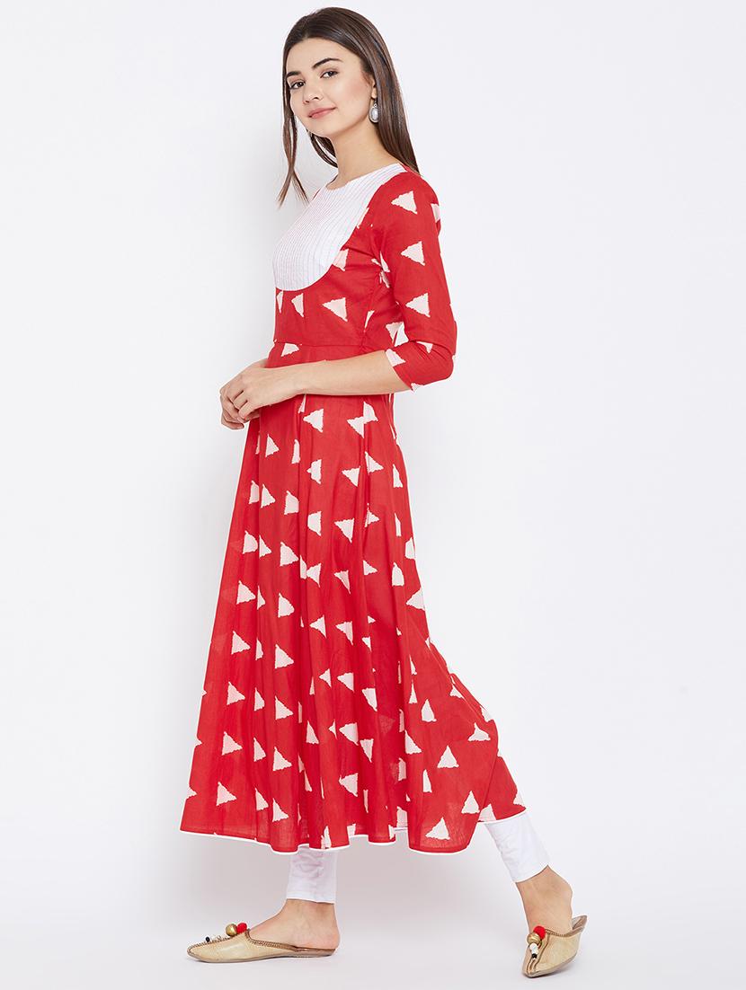 A-line geometrical kurta - 15738784 - Zoom Image - 2