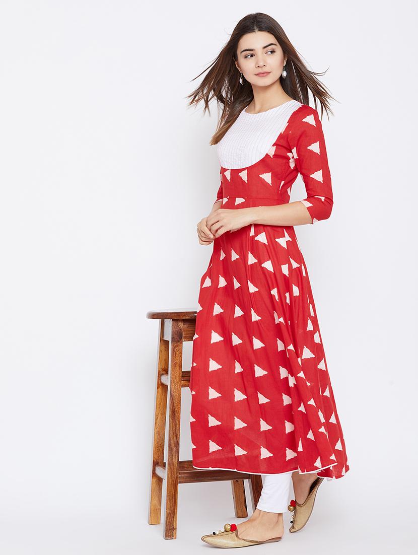 A-line geometrical kurta - 15738784 - Zoom Image - 5