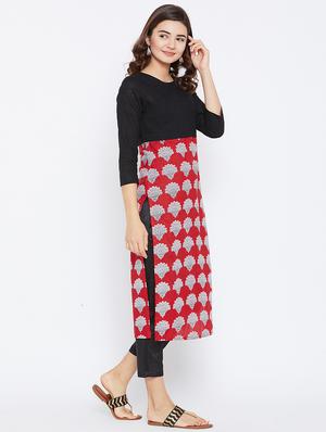Printed straight kurta - 15738785 - Standard Image - 2