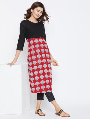 Printed straight kurta - 15738785 - Standard Image - 5