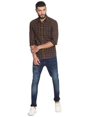 navy blue cotton washed jeans - 15738813 - Standard Image - 5