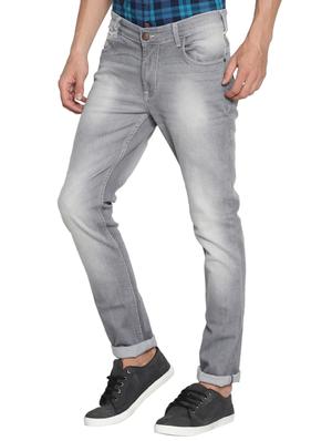 grey cotton washed jeans - 15738815 - Standard Image - 2