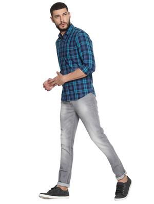 grey cotton washed jeans - 15738815 - Standard Image - 5