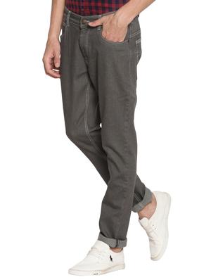 grey cotton plain jeans - 15738816 - Standard Image - 2