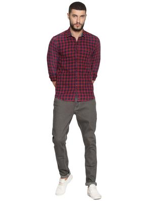 grey cotton plain jeans - 15738816 - Standard Image - 5