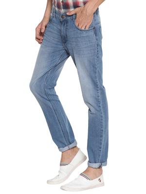 blue cotton washed jeans - 15738817 - Standard Image - 2