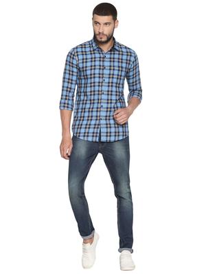 navy blue cotton washed jeans - 15738823 - Standard Image - 5