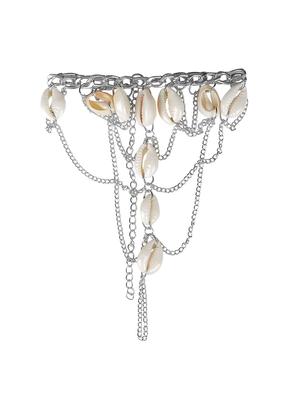 white metal anklets - 15738881 - Standard Image - 2