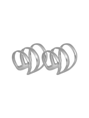 silver metal studs earring - 15739013 - Standard Image - 2