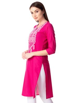 Embroidered straight kurta - 15739047 - Standard Image - 2