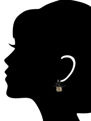 black metal drop earring - 15739061 - Standard Image - 2