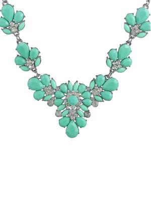 green metal choker necklace - 15739067 - Standard Image - 2