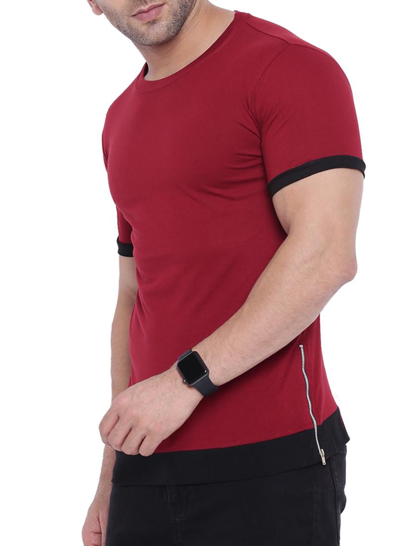 maroon cotton t-shirt - 15739185 - Zoom Image - 2