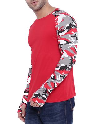 red cotton raglan t-shirt - 15739192 - Standard Image - 2
