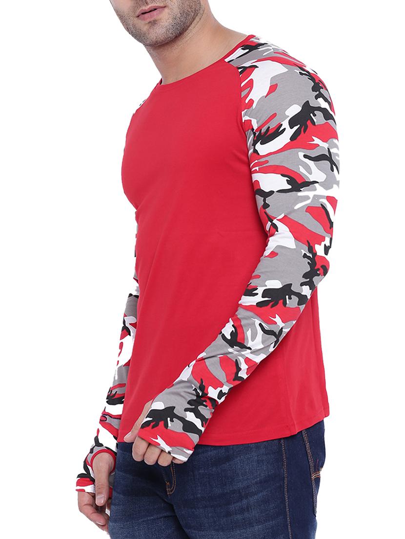 red cotton raglan t-shirt - 15739192 - Zoom Image - 2