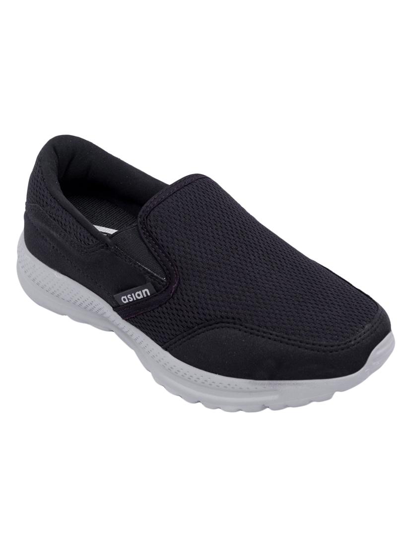 black Mesh slip on sport shoes - 15739510 - Zoom Image - 2