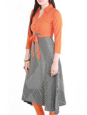 orange wool woolen kurta - 15739660 - Standard Image - 2