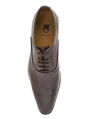 brown leather lace-up brouges - 15739867 - Standard Image - 5